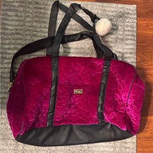 Betsey Johnson Magenta Quilted Travel Bag